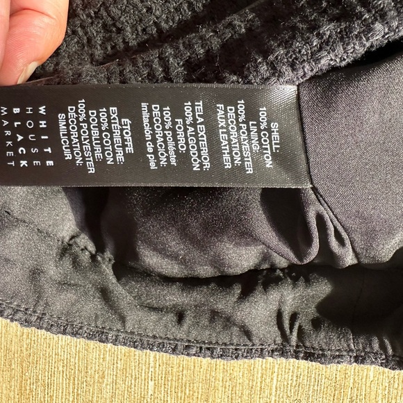 White House Black Market Textured Black Mini Skirt - Picture 9 of 10